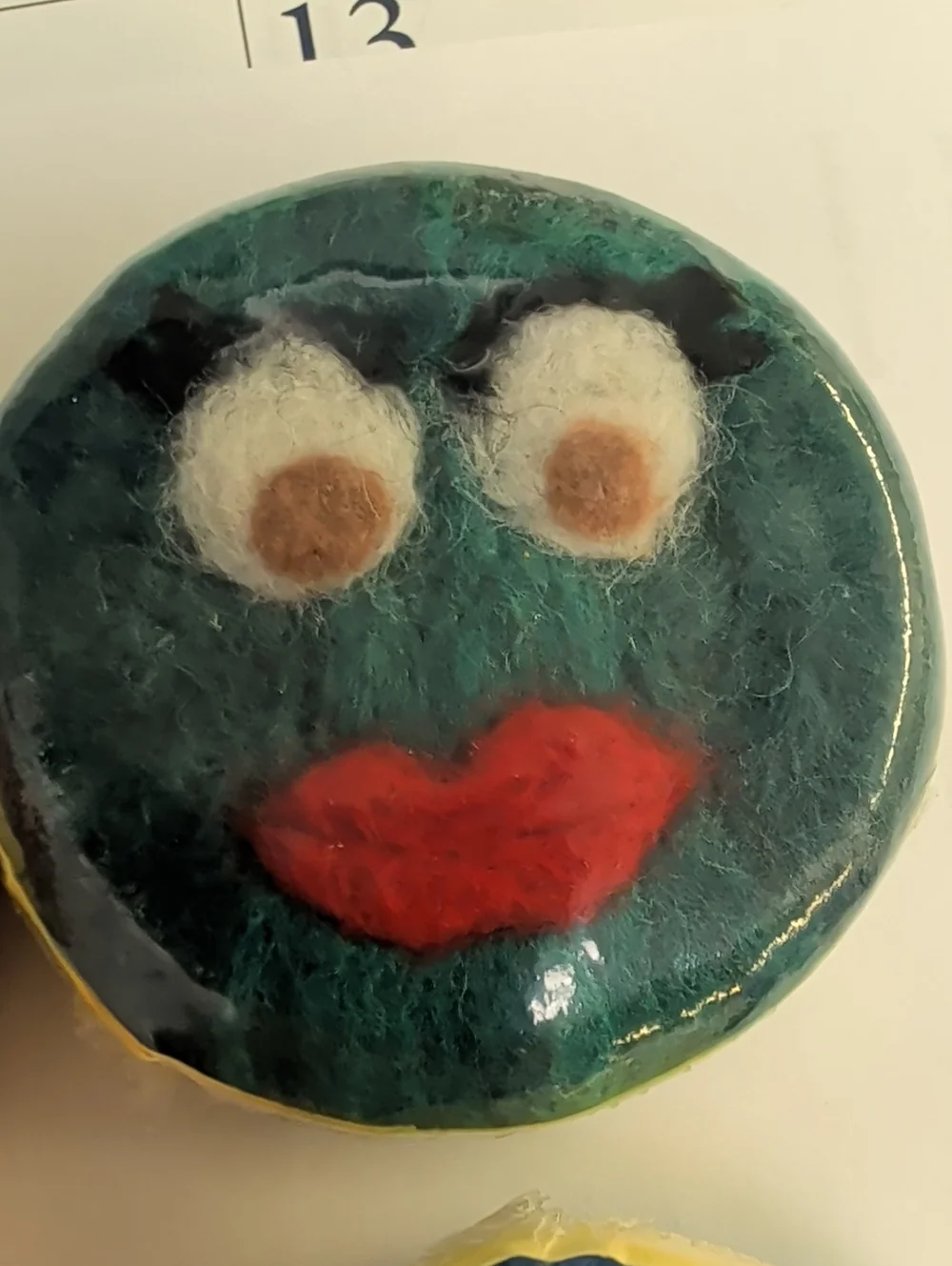 Handcrafted Kids Fun Felted Soap Set - Yellow, Red, Teal, Blue